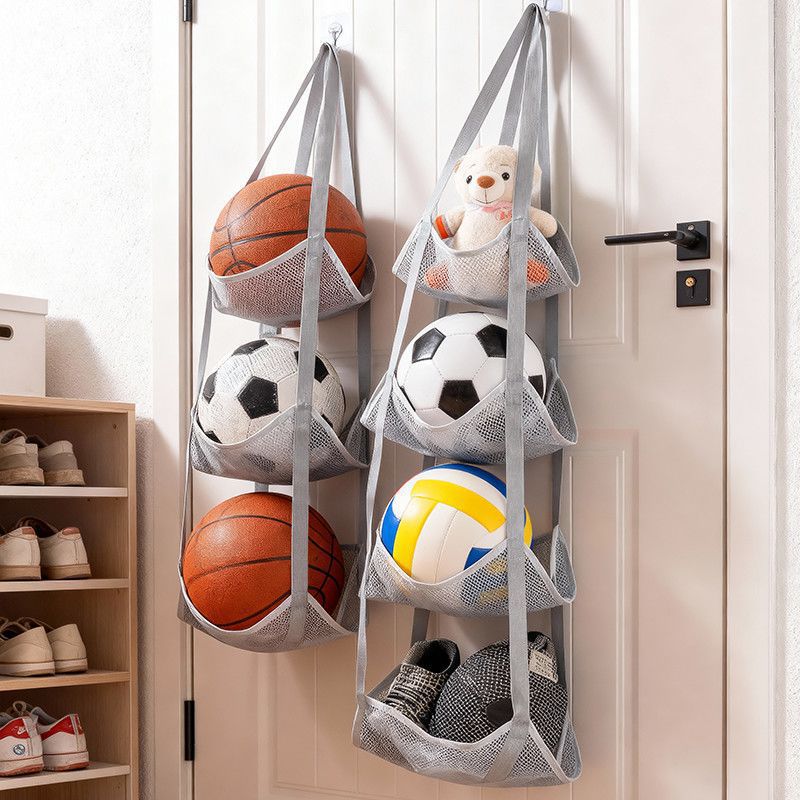 Basketball Arcade Game - حقيبة تخزين كرات معلقة على الحائط