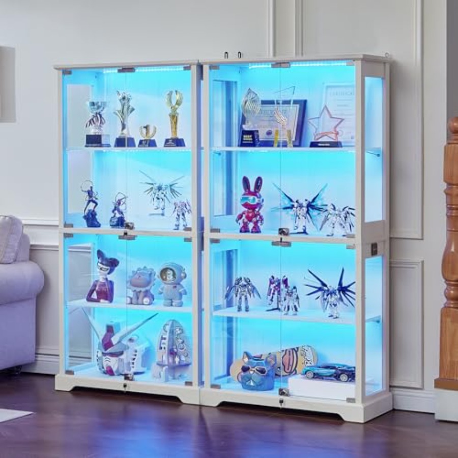 خزانة عرض زجاجية بتصميم ريفي م - مراجعة Glass Cabinet Display وسعره