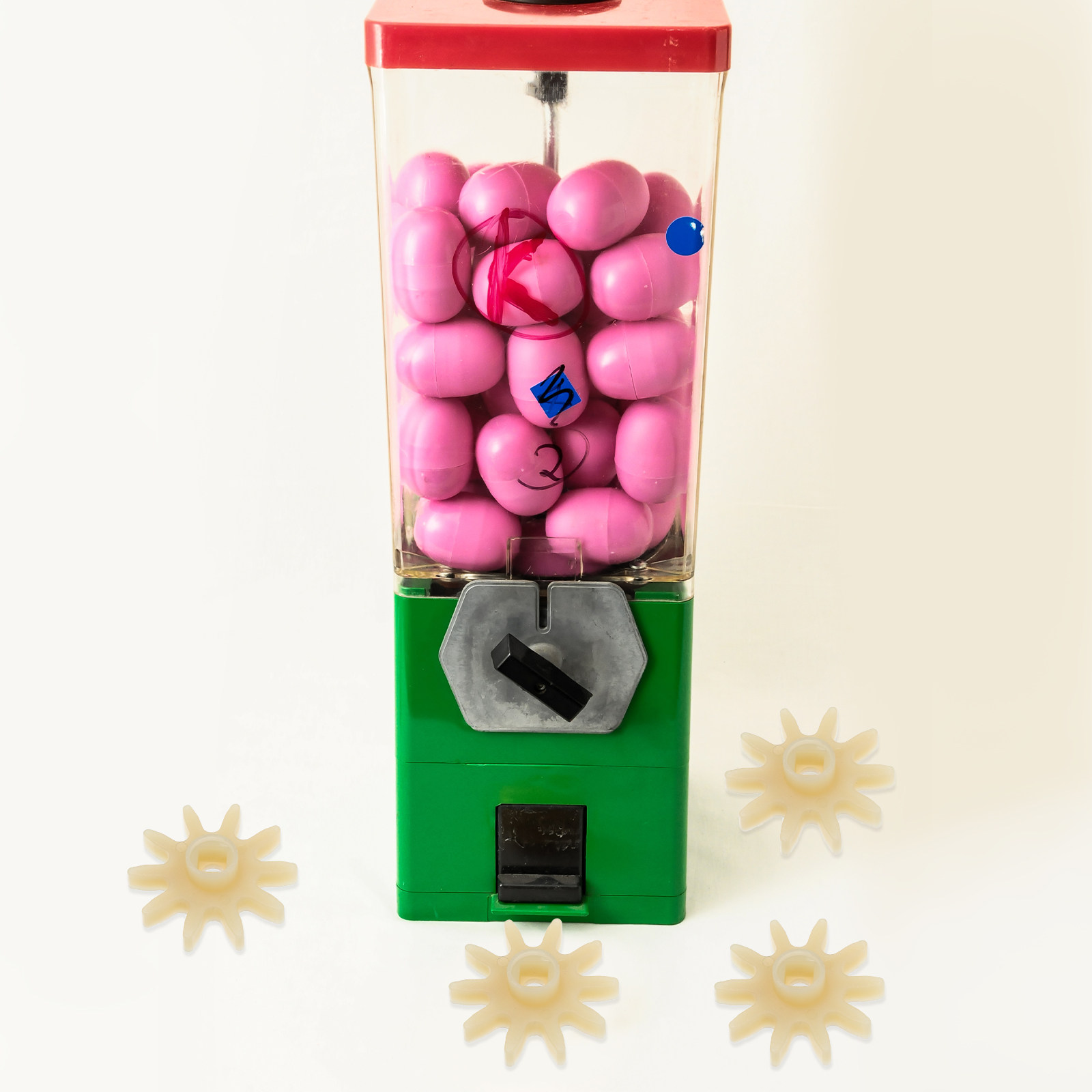10 قطع من عجلات التروس الصغيرة - مراجعة Candy Vending Machine وسعره