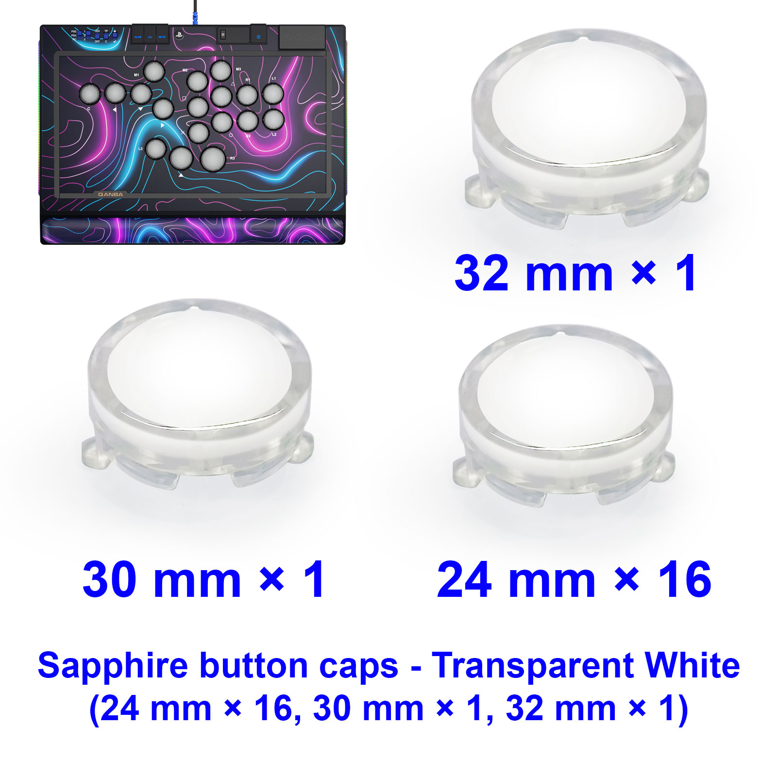أغطية أزرار QANBA SAPPHIRE S1، - مراجعة Joystick Arcade Parts وسعره