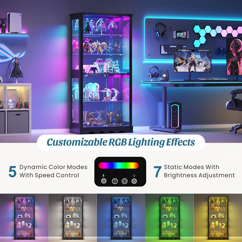 خزانة عرض زجاجية بـ 6 طبقات، خ - مراجعة Glass Cabinet Display وسعره