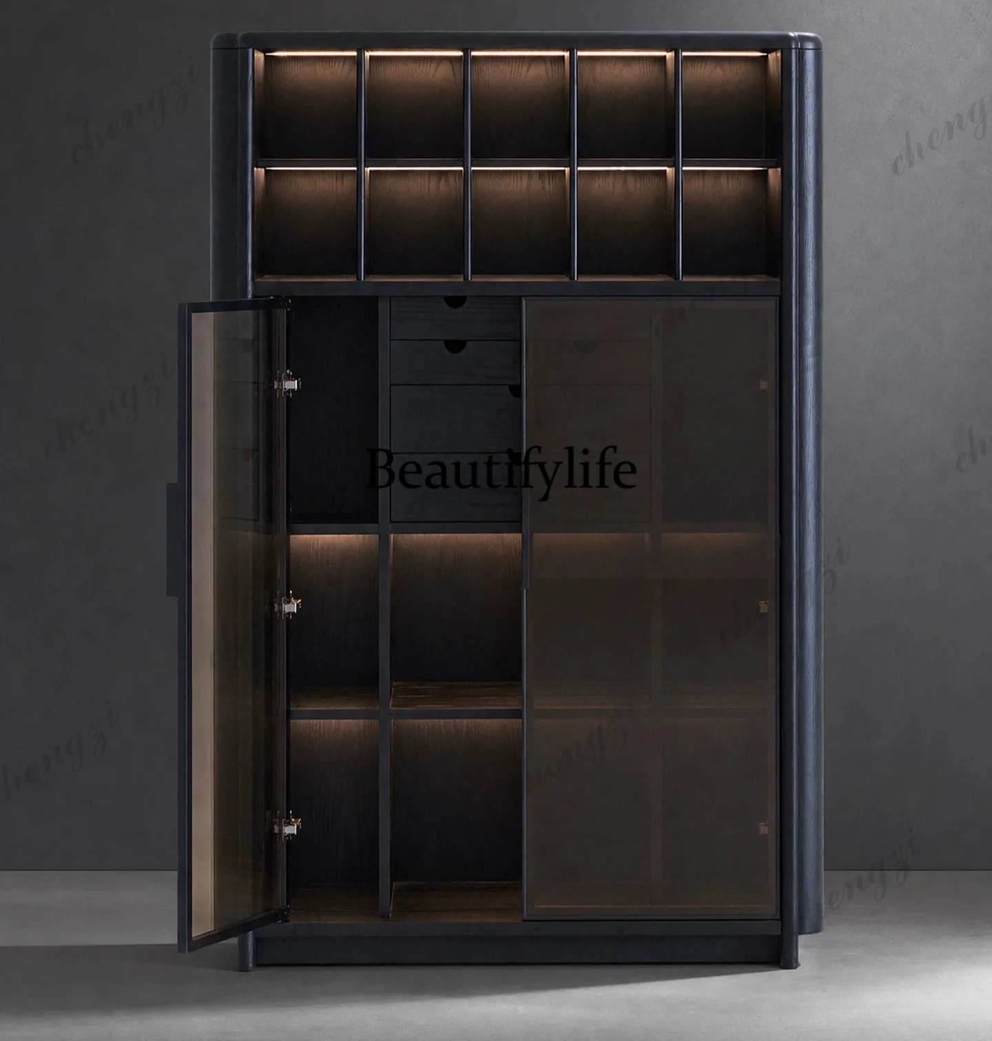 خزانة كتب إيطالية بسيطة من الخ - مراجعة Glass Cabinet Display وسعره